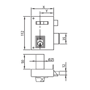 CERRADURA 56 A HPR 70 IZDA