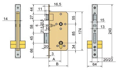 CERRADURA 5470F60313 C/REC