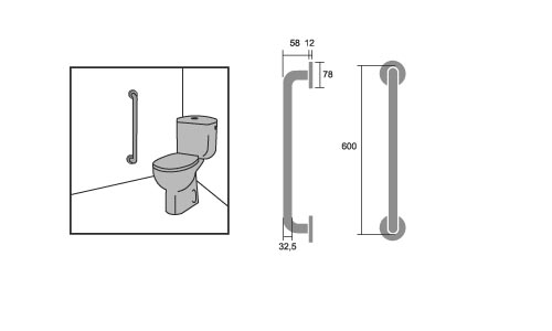 MANILLON ROSETA APOYO 600MM NEXO 23230