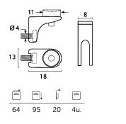 SOPORTE CRISTAL VENTOSA 91 NIQ (BLISTER 5 UNI)