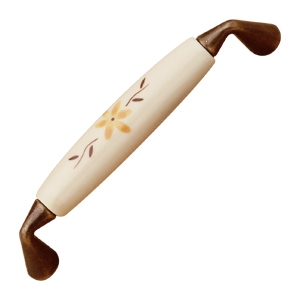 TIRADOR 334 H4 PORCELANA DECO MARRON NESU
