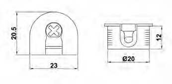 EXCENTRICA MOD 40 PLASTICO MARR C/TORNI.
