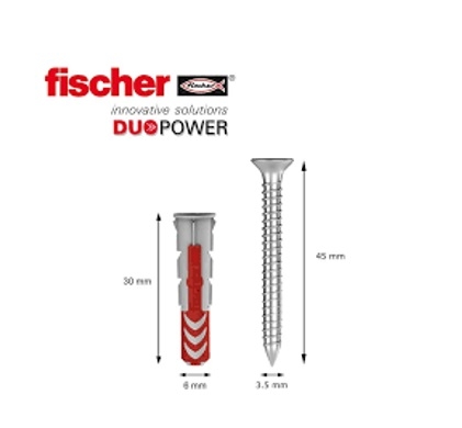 TACO NYLON DUOPOWER 05X25 FISCHER(100UND)