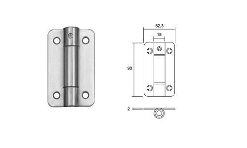 MAMPARA VARIETY BISAGRA FIJA A.INOX 23222