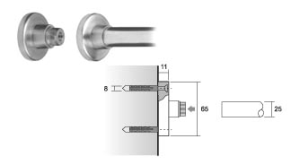 MAMPARA VARIETY SOPORTE BARRA INOX 23216