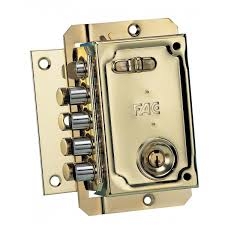 CERRADURA S-90 IZDA. DORADA
