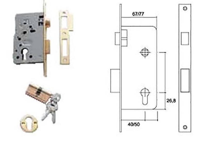 CERRADURA 10P/40CC NIQ.-SAT N05