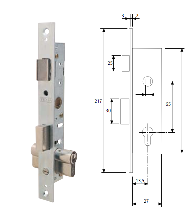 CERRADURA METAL 220015 HZ TESA