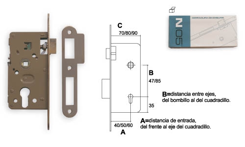 CERRADURA 30P/50CC LAT-SAT N05