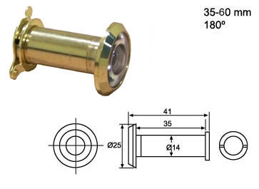 MIRILLA N05 14mm DE 35 A 60 LATONADA