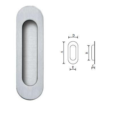 TIRADOR CORRED.OVAL CIEGO C/MUELLE