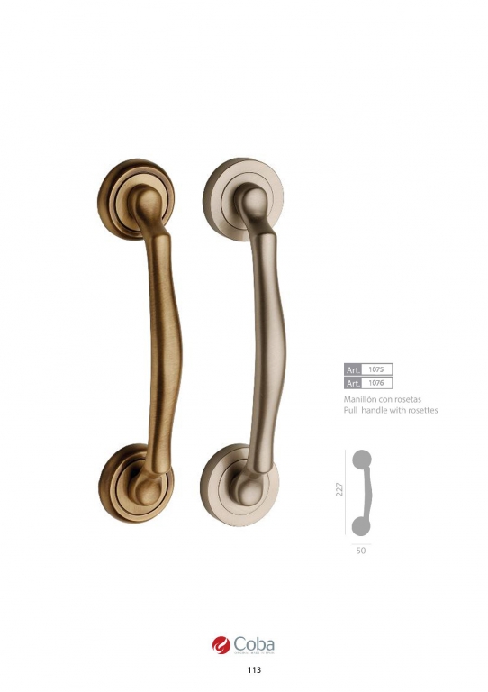 MANILLON ROSETA 1076 COBA BRONCE INGLES