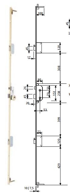 CERRADURA TLPN 566 LE ESMALTADA