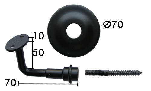 SOPORTE PASAMANOS NEGRO N05 AHN-02 23829