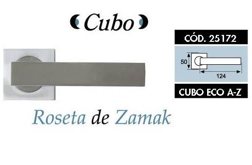 MANIVELA ROSETA CUBO NIQUEL SAT. N05 25172