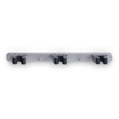 CUELGA ESCOBAS PLACA 3 UND.BLANCO INOXFIX
