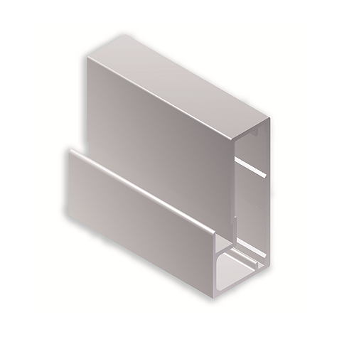 PERFIL VITRINA ALUM.GRIS 3 MTR.
