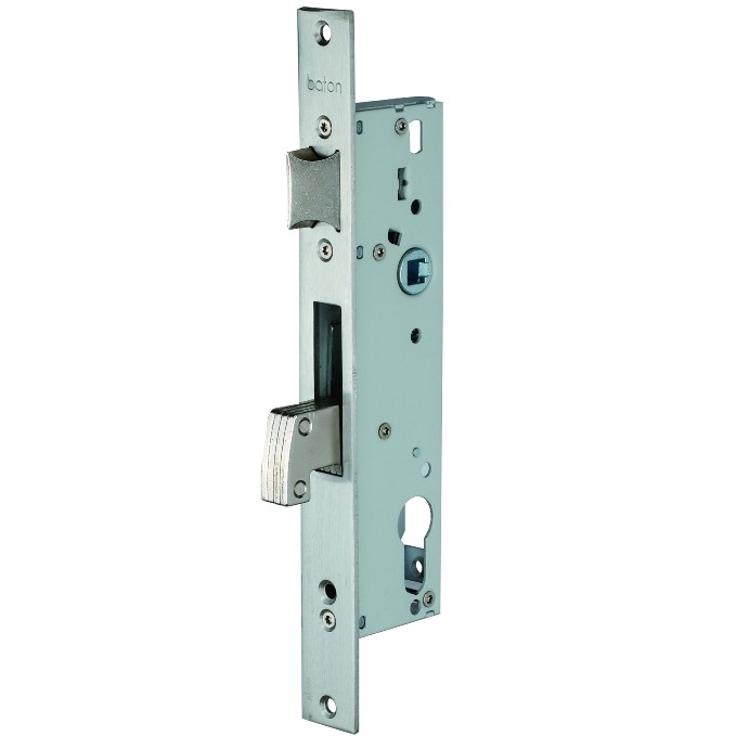 CERRADURA METAL E3720/28 C/C INOX BATON GANC