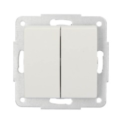 CONMUTADOR EMPOTRAR DOBLE BLAN.56x56 0201005