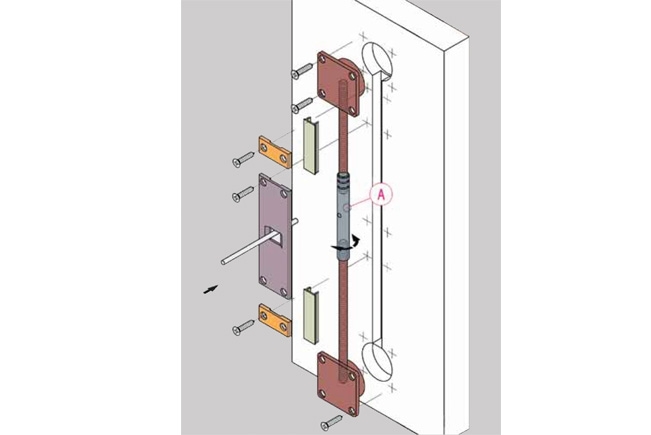 Rueda para puerta de armario corredera acanalada