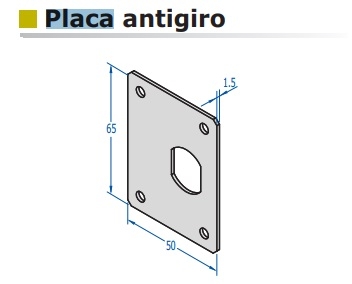 PLACA ANTIGIRO TRASERO AGA