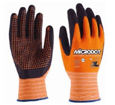 GUANTE NYLON MICRODOT S/COSTURA T/09 3L NARANJA