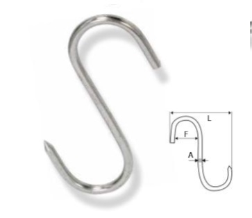 GANCHO CARNICERO Nº16 INOX 18/8