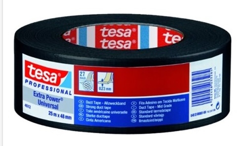 ROLLO CINTA AMERICANA NEGRA TESA 50mmx25MTR