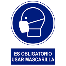 PLACA OBLIGACION MASCARILLA 90x120 AZUL