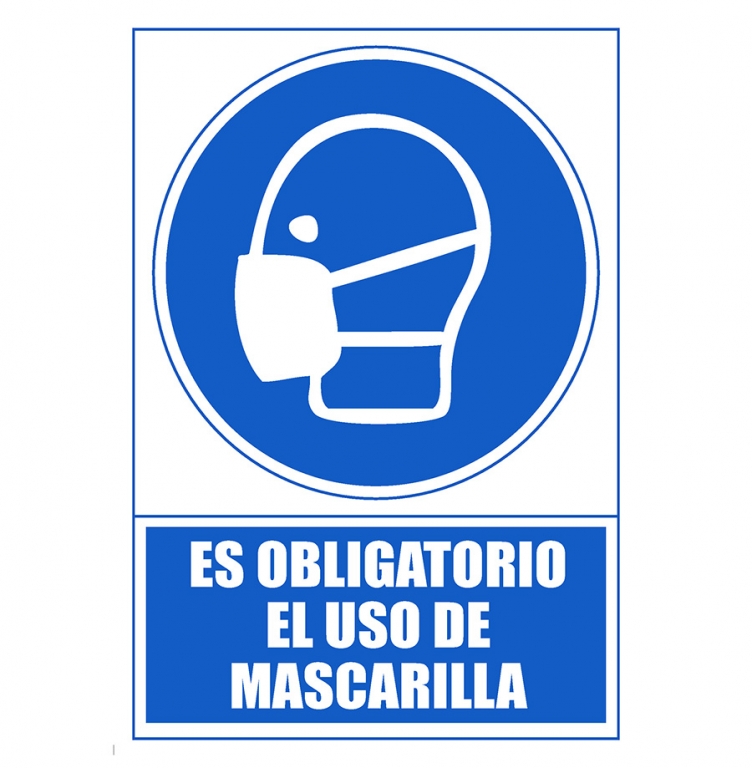 PLACA OBLIGACION MASCARILLA 210x300 AMIG AZUL