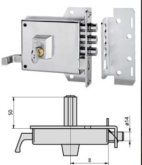 CERRADURA 1123 A 10 DCH CVL SERRETA
