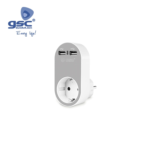 ADAPTADOR BASE SUCKO/DOBLE USB