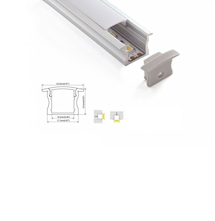 LED PERFIL ALUM/PLAST.EMPOTRAR 2MTR.1504503