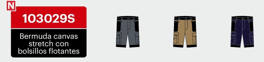 BERMUDA CANVAS STRETCH BEIG-NEGRO T.M