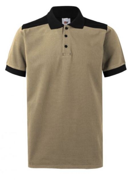 POLO STRETCH BEIG-NEGRO T.L