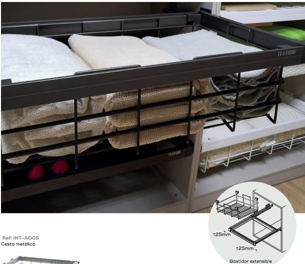 CESTA INTOO METAL 70cm H200 MOCA   21877