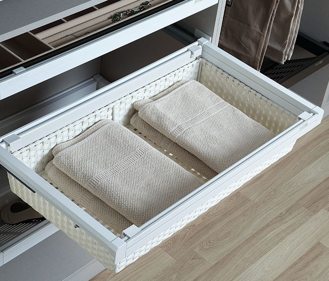 CESTA INTOO RATAN  90cm BLANCO  21740