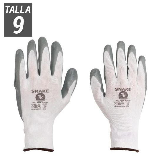 GUANTE POLIEST./NITRI.T.10 BLAN/GRIS GP-NIT 94609