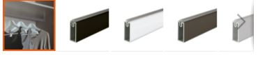 BARRA ARMARIO RECT.ANTIDESLIZANTE PLATA 2M 30x12