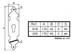 ESCUDO BOCALLAVE REF.92 175x45
