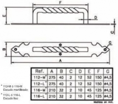 TIRADOR ASA NEGRO LISO 112L ET