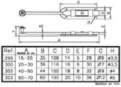 PASADOR REF 302     30 CM.