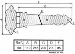 BISAGRA REF 50 200 MM