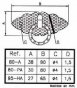 TIRADOR REF 80A ANILLA 90X40