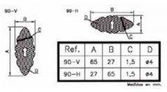 ESCUDO BOCALLAVE REF 90V 65X25