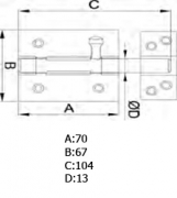 PASADOR 454-070 LTDO. BARNIZ