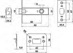 PICAPORTE 12-45 LTDO. BARNIZ