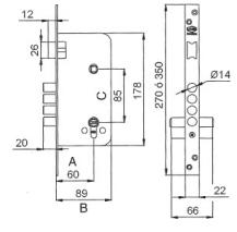 CERRADURA 2060 HL270SE