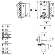 CERRADURA S-90/CP DCHA. DORADA