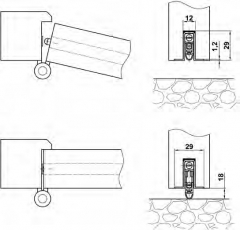 BURLETE 1-0820 ALUMINIO INOX.